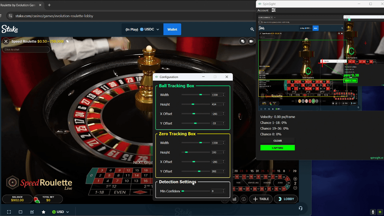 Roulette Prediction Software Configuration Interface