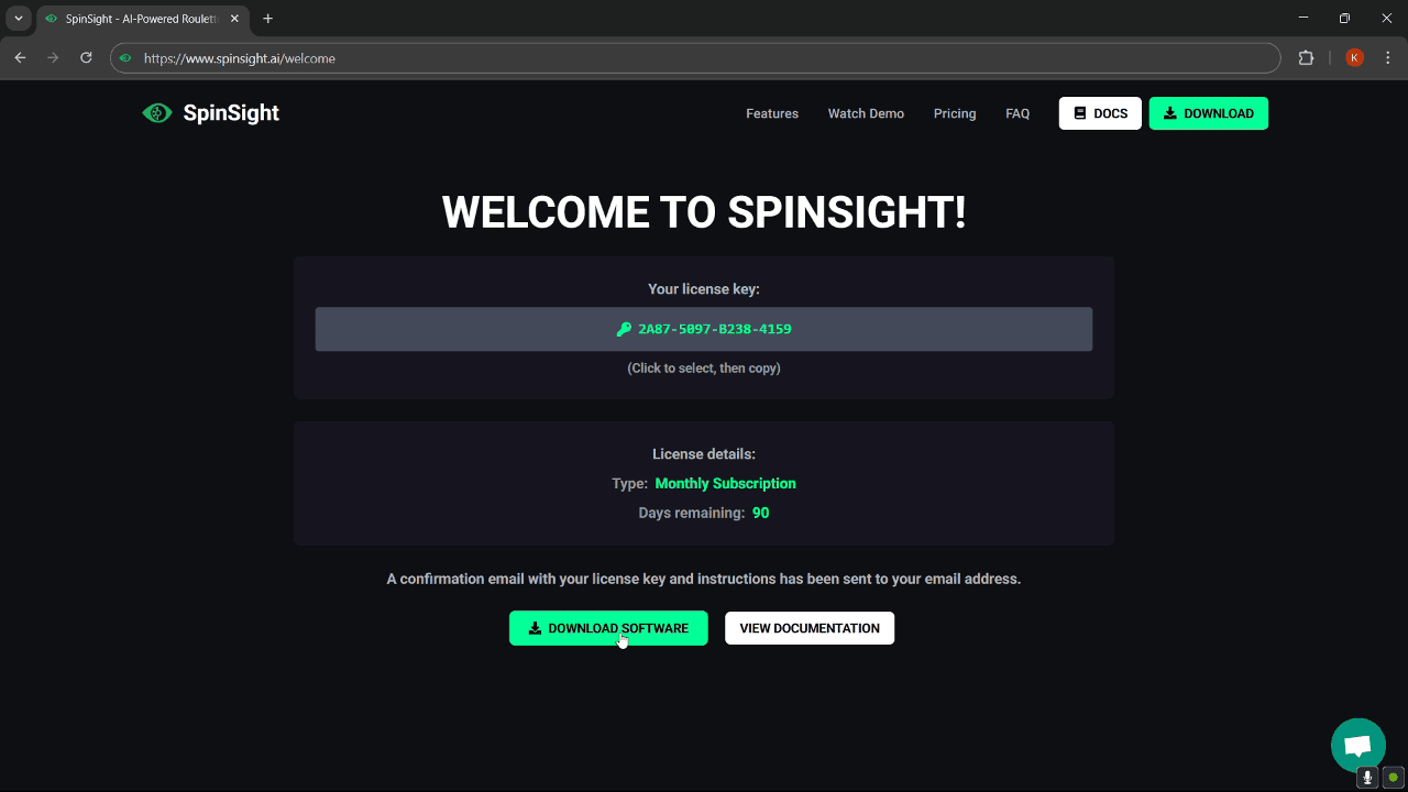 Roulette Prediction Software Purchase Email with License Key